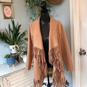 Camel Fringe Jacket